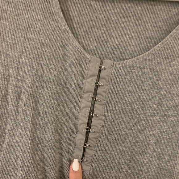 Garage Grey Longsleeve Bodysuit - Picture 2 of 4